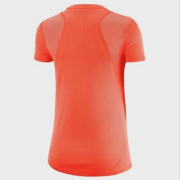 Nike Women's Orange Dri-FIT Crewneck Short Sleeve Top - Picture 4 of 16